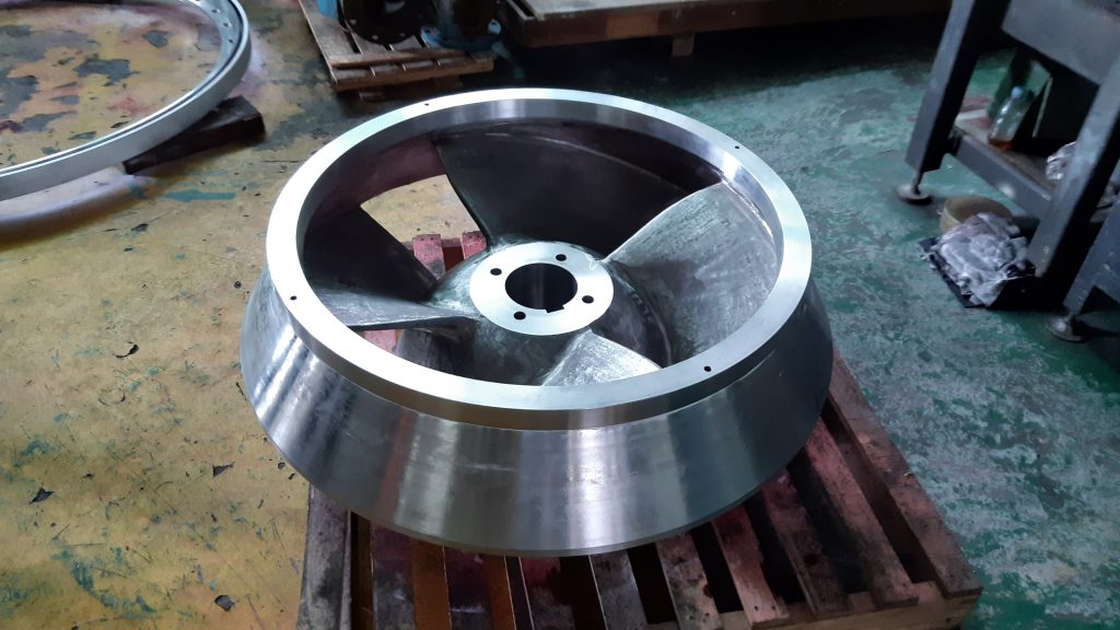 Large machined stainless steel impeller